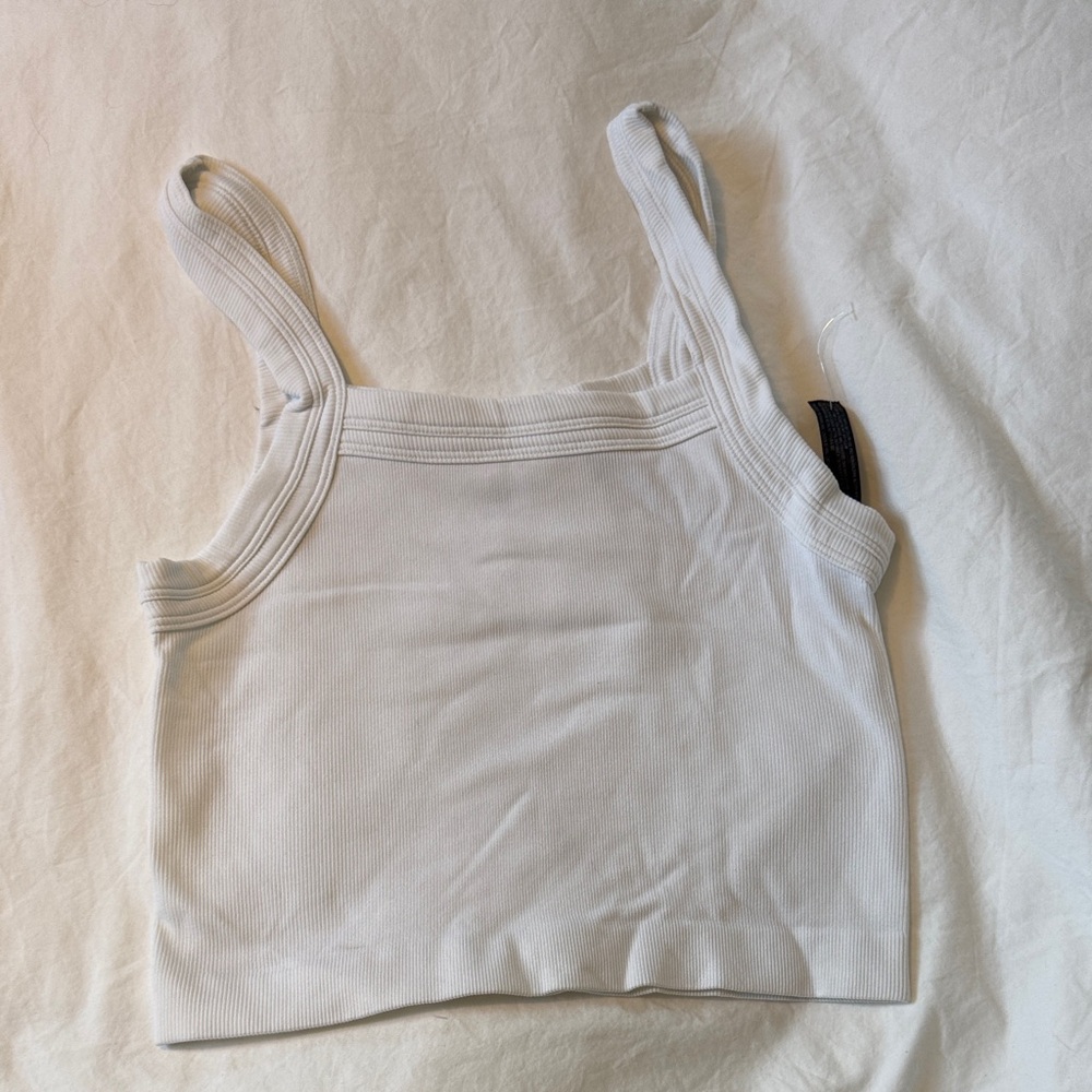 Urban Outfitters Cream Ribbed Tank